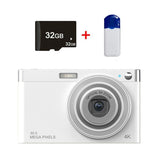 4K 8X Optical Zoom Telescopic Lens Digital Camera With Card Reader & 32G - White-1915197024215633924