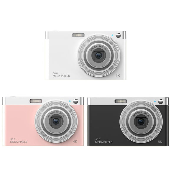 4K 8X Optical Zoom Telescopic Lens Digital Camera With Card Reader & 32G - White-1915197024211439617