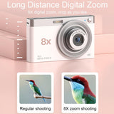 4K 8X Optical Zoom Telescopic Lens Digital Camera With Card Reader & 32G - White-1915197024211439619