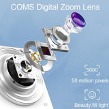 4K 8X Optical Zoom Telescopic Lens Digital Camera With Card Reader & 32G - White-1915197024215633922
