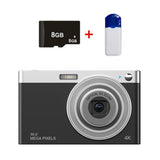 4K 8X Optical Zoom Telescopic Lens Digital Camera With Card Reader & 8G - Black-1915197701125967880