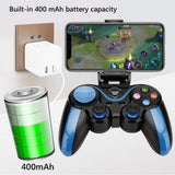 Wireless Bluetooth Game Handle For Android / Ios Phones With Holder - Blue / Black-1915196892803895302