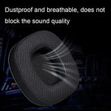 Breathable Sponge Headphone Covers - Black Leather 1 Pair-1915197980349173763