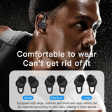 Digital Display Bluetooth Headset With Noise Reduction And Charging Bin - Black-1915197125487104005