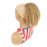Short Fluffy Drawstring Perm Curly Ponytail Wig - Colour 16-1915197657790418950