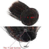 Short Fluffy Drawstring Perm Curly Ponytail Wig In 27H613-1915197191404785667