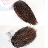 Fixed Drawstring Perm Curly Wig With Fluffy Short Ponytail - Colour 33-1915197045564641282