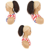 Short Drawstring Perm Curly Ponytail Wig - Blue2-1915198017359712256
