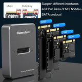 Dual Protocol M.2 Ssd Base For Sata / Nvme Drives Gray-1915196869605199875