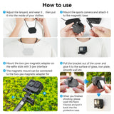Quick Release Magnetic Action Camera Mount - Extended-1915198088818069509