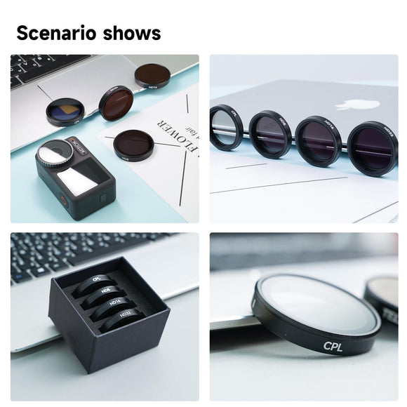 Aluminum Alloy Cpl Filter Set For Dji Action 3 / 4 Lens-1915197134014124033