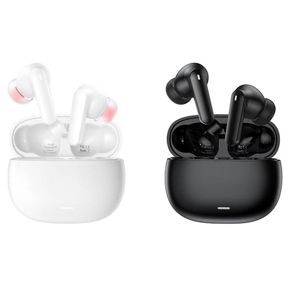 White Dual Noise Canceling Bluetooth Headphones With Anc & Enc Call-1915196853012533249