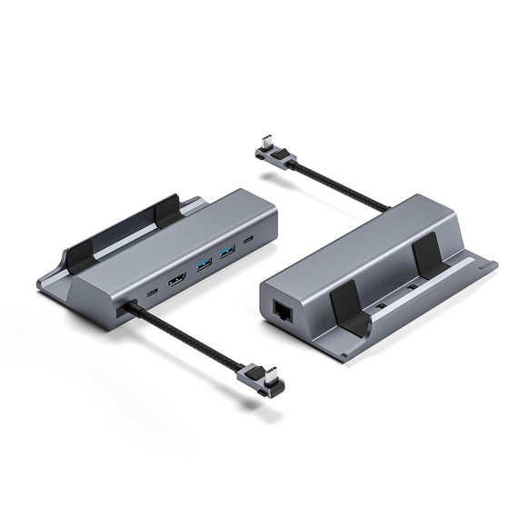 6-In-1 Docking Station For Steam Deck With Hdmi Rj45 Usb 3.0 Usb-C Pd 100W-1915197237491798017