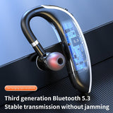 Universal Bluetooth Earphone - Single-Ear Rotating Black / White-1915196828530380808