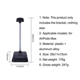 Max Hifylux Headphone Stand With Mobile Phone Holder And Storage Box - Black-1915196921895587849