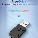 5-In-1 Usb Bluetooth 5.2 Car Receiver / Transmitter-1915197739776479237