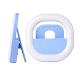 Rechargeable Clip-On Selfie Light For Mobile Phones - Blue-1915196515001962496