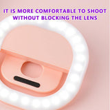 Rechargeable Clip-On Selfie Light For Mobile Phones - Blue-1915196515001962500