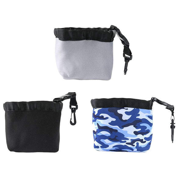 Black Portable Golf Ball Cleaning Bag - Waterproof & Removable-1915196687824064513