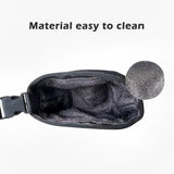 Black Portable Golf Ball Cleaning Bag - Waterproof & Removable-1915196687824064516