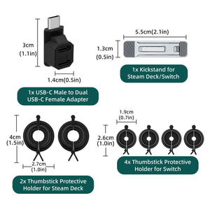 8-Piece Raptor Protection Kit For Nintendo Switch And Steam Deck - Universal Fit-1915196911346913281