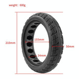 8.5 X 2.0 Inch Honeycomb Solid Tire For Xiaomi M365 Scooter - Inflatable Rubber Explosion-Proof Black-1915196960663539714