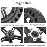 Shock-Absorbing Honeycomb Tire For Xiaomi M365 Electric Scooter With 8.5 Rear Wheel - Black Hub-1915197131354935301