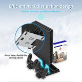 Multi-Function Dual-Seat Cooling Base For Ps4 / Ps4 Pro / Ps4 Slim With Charging And Storage - Black-1915196928237375493