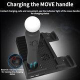 Multi-Function Dual-Seat Cooling Base For Ps4 / Ps4 Pro / Ps4 Slim With Charging And Storage - Black-1915196928237375494