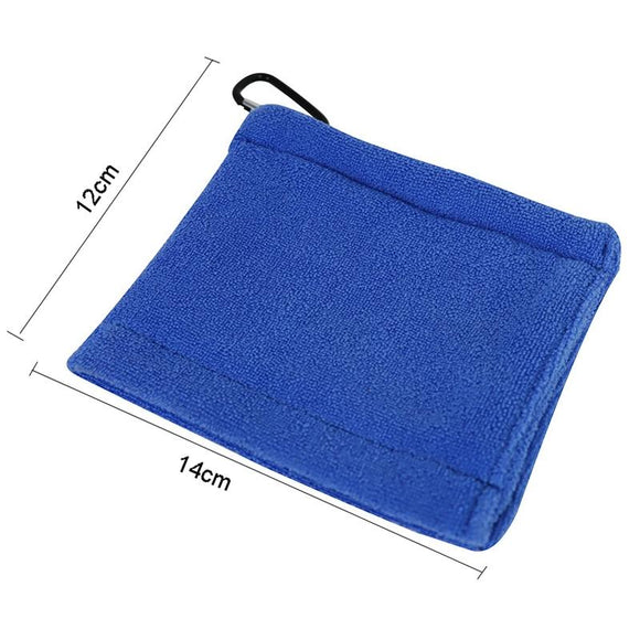 Blue Terry Towel For Wet And Dry Golf Cleaning With Hook-1915196832691130369