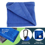 Blue Terry Towel For Wet And Dry Golf Cleaning With Hook-1915196832691130370