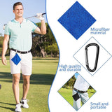 Blue Terry Towel For Wet And Dry Golf Cleaning With Hook-1915196832691130371