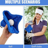 Blue Terry Towel For Wet And Dry Golf Cleaning With Hook-1915196832691130372
