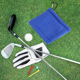 Blue Terry Towel For Wet And Dry Golf Cleaning With Hook-1915196832691130373