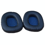 2-Pack Blue Leather Headset Covers For Sades Headphones-1915196844112220165