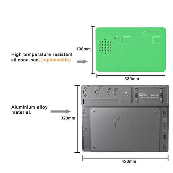 2-In-1 Microscope Maintenance Mat - Aluminum Alloy & Silicone-1915196889347788801