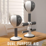 Adjustable 2-In-1 Sit-Up Boxing Ball Stand With Punching Bag - Gray / White-1915196823815983106