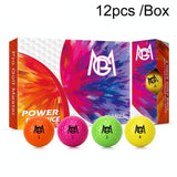12-Pack Double Layer Golf Practice Balls - Colourful Competition Set-1915196994066976776