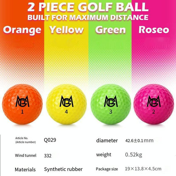 12-Pack Double Layer Golf Practice Balls - Colourful Competition Set-1915196994066976769