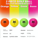 12-Pack Double Layer Golf Practice Balls - Colourful Competition Set-1915196994066976769