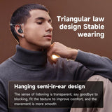 Wireless Half In-Ear Sports Earphones - Black-1915196694010662919