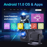 1080P 390 Lumens 4K Android 11 Projector With Wifi 6 And Bluetooth 5.0 - Supports Miracast Airplay And Dlna - Hy320-1915197820974010371