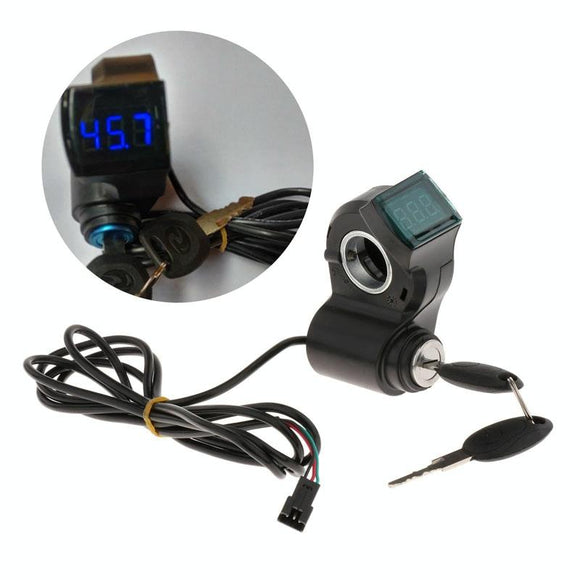 Ev Scooter Disconnect Switch With Digital Display And Keys - Black-1922443402100740097