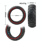 Universal 8.5 Electric Scooter Tire With 56 Card Slot - Off-Road Red Line-1915196918682750980