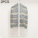2-Pack Hanging Garment Storage Bags With Zipper - Clear-1915198092488085510
