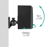 Rotatable 45 Degree Speaker Wall Mount Brackets For Surround Sound - Pair-1915198046505930755
