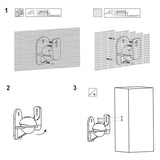 Rotatable 45 Degree Speaker Wall Mount Brackets For Surround Sound - Pair-1915198046505930757