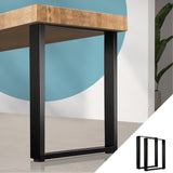 NNEED 2X Table Legs Bench Box Steel Metal 71 X 50CM