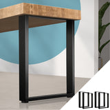NNEED 4X Table Legs Bench Box Steel Metal 71 X 50CM