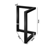 NNEED 2X Table Legs Bench Steel Metal 71x71cm